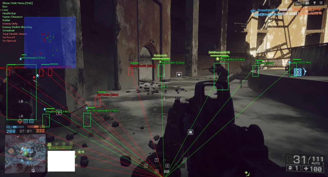 BATTLEFIELD CHEAT MENU